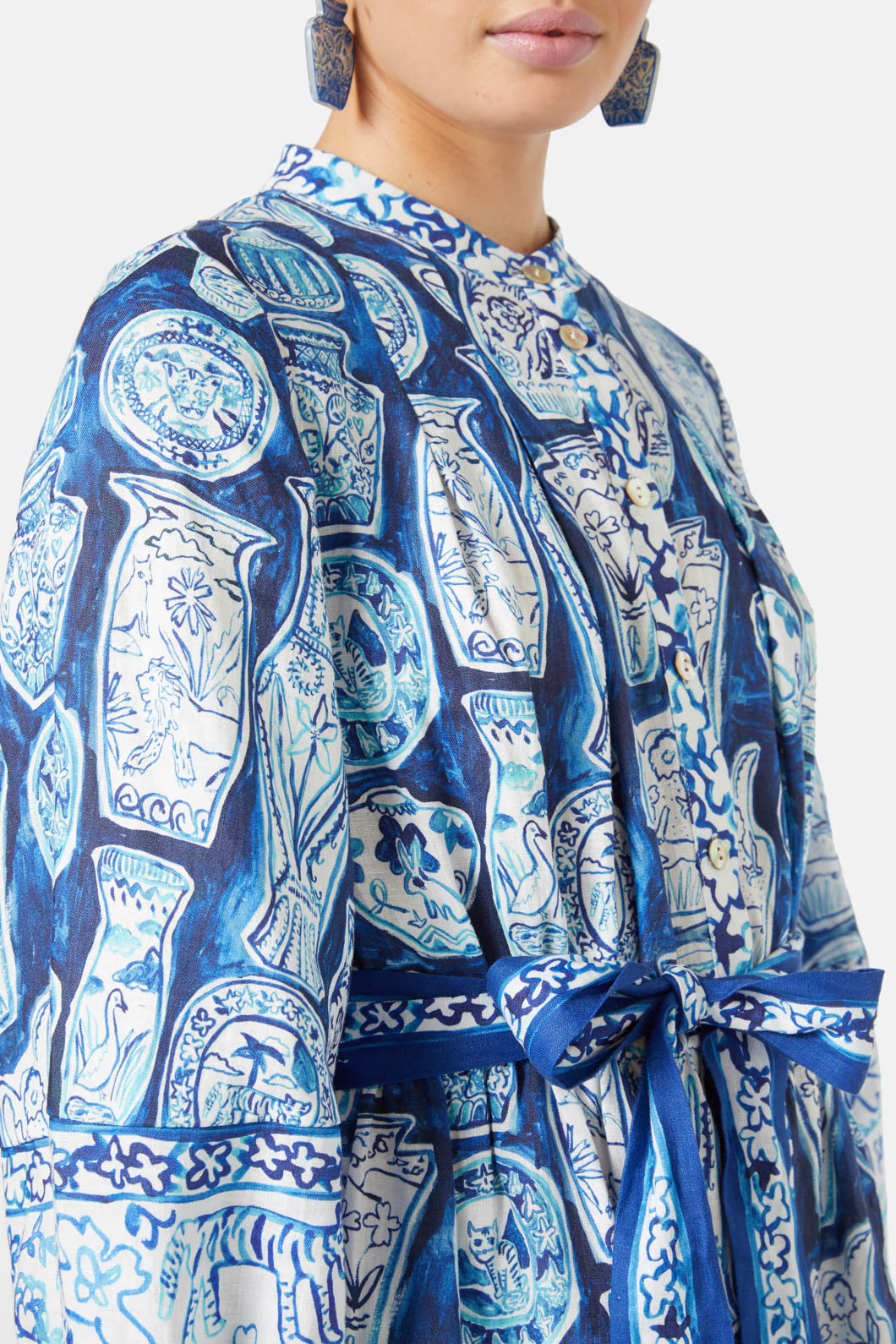 Porcelain Paradise Party Dress - Image 6