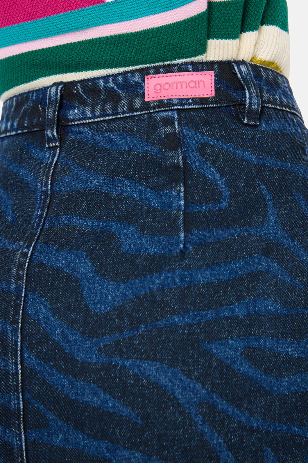 Racing Stripes Denim Mini - Image 5