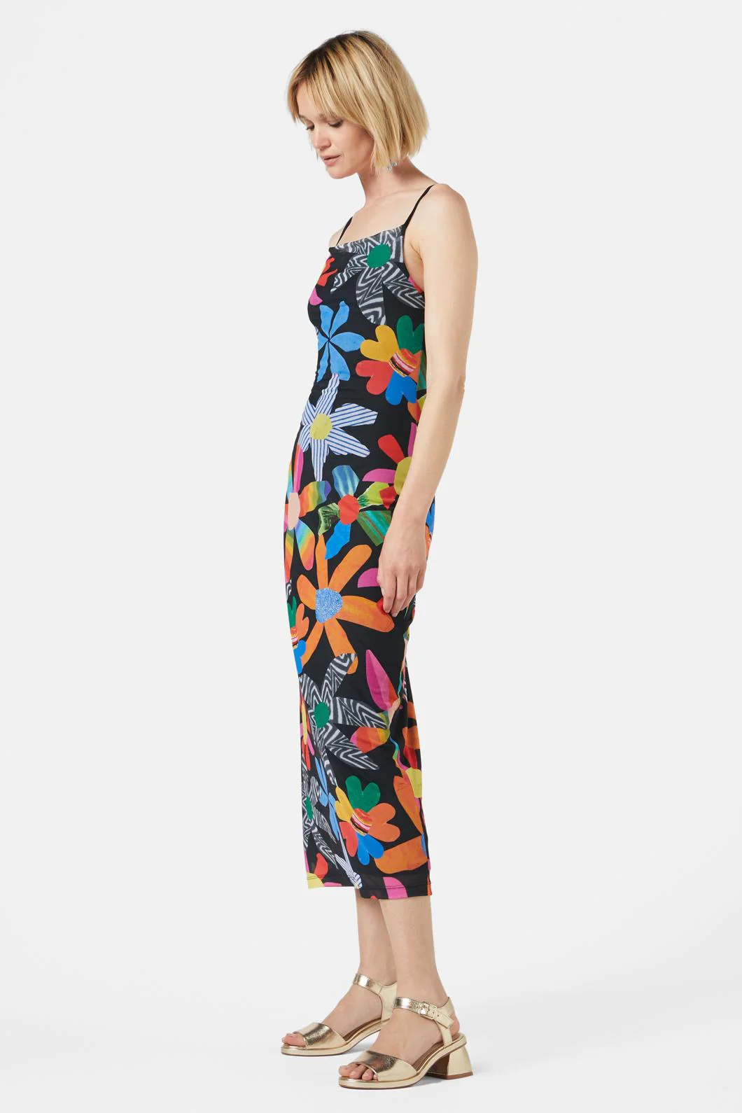 Rainbow Flower Mesh Dress - Image 4