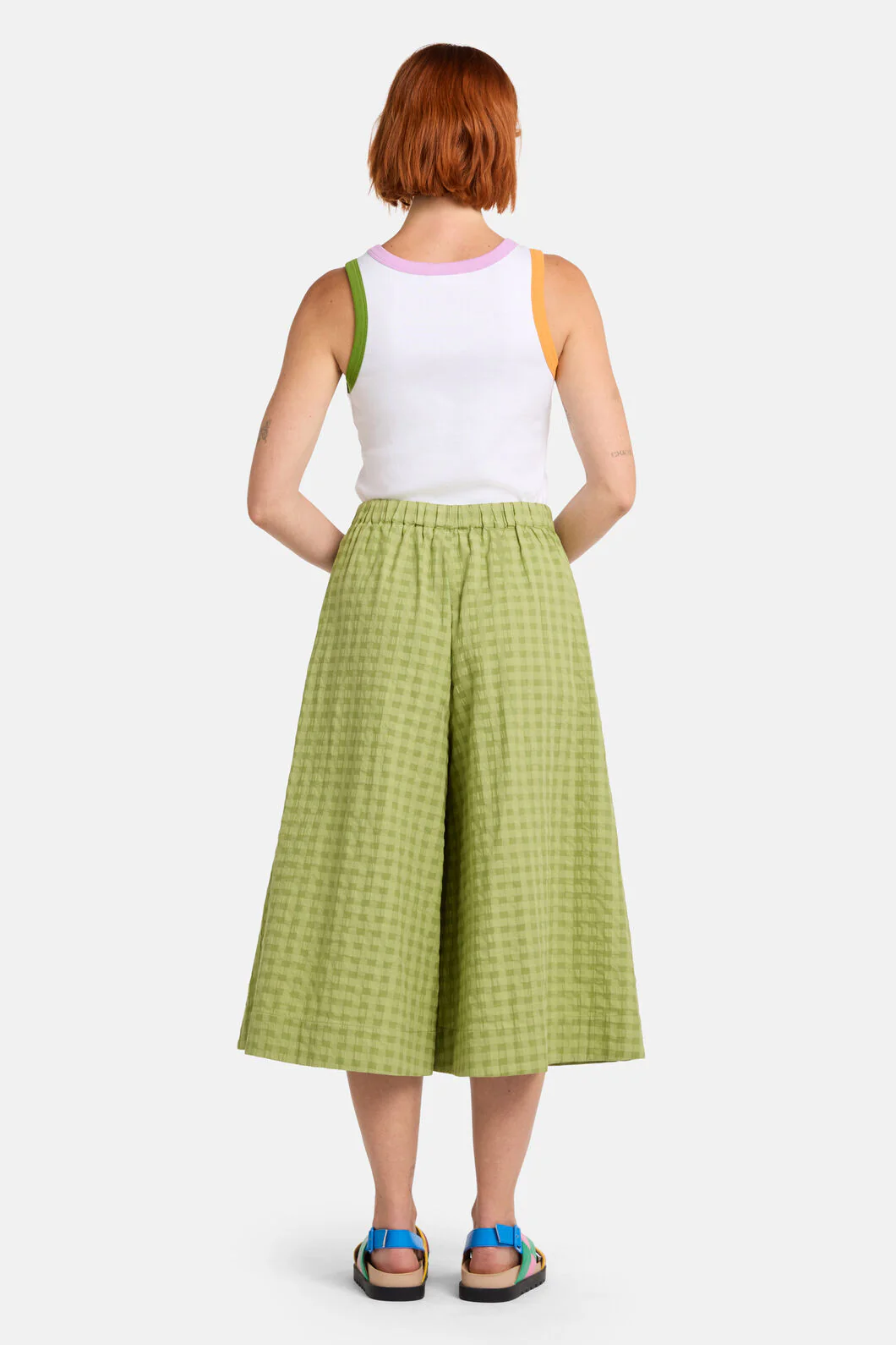 Ready Check Cotton Culotte - Image 4