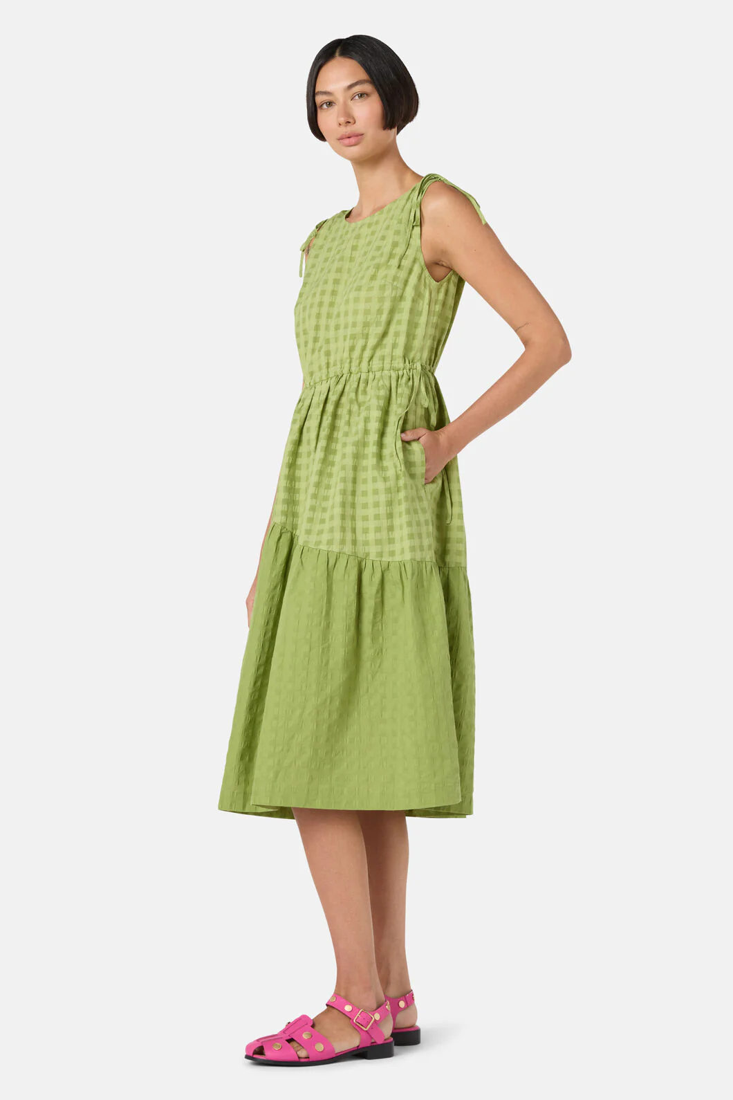 Ready Check Tiered Dress - Image 3
