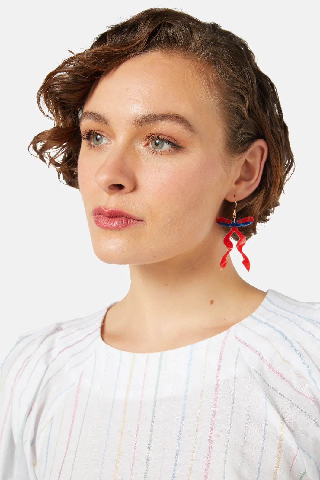Red Ribbon Earrings - Image 5