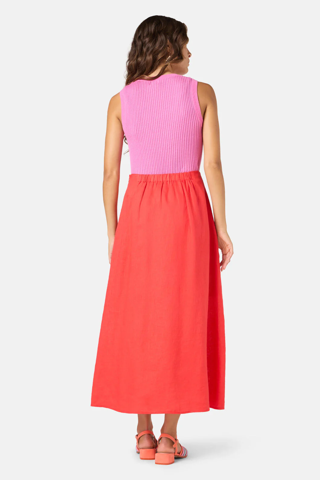 Red Tomato Slip Linen Skirt - Image 3