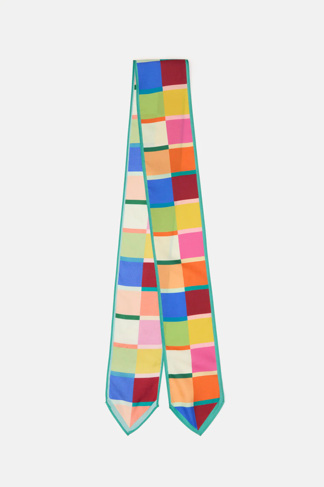Rhapsody Check Silk Scarf - Image 2