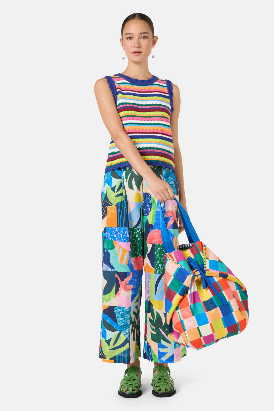 Rhapsody Check Soft Fold Tote - Image 2