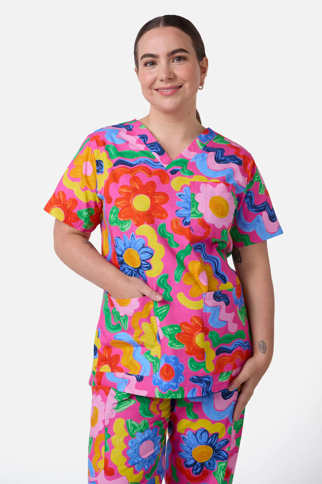 Ribbon Floral Scrub Set - Image 4