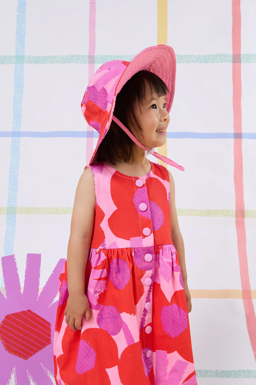 Riso Floral Kids Hat - Image 2