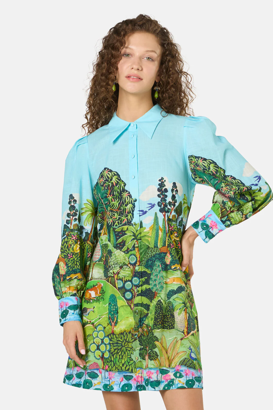 Royal Garden Shirt Dress - Image 4