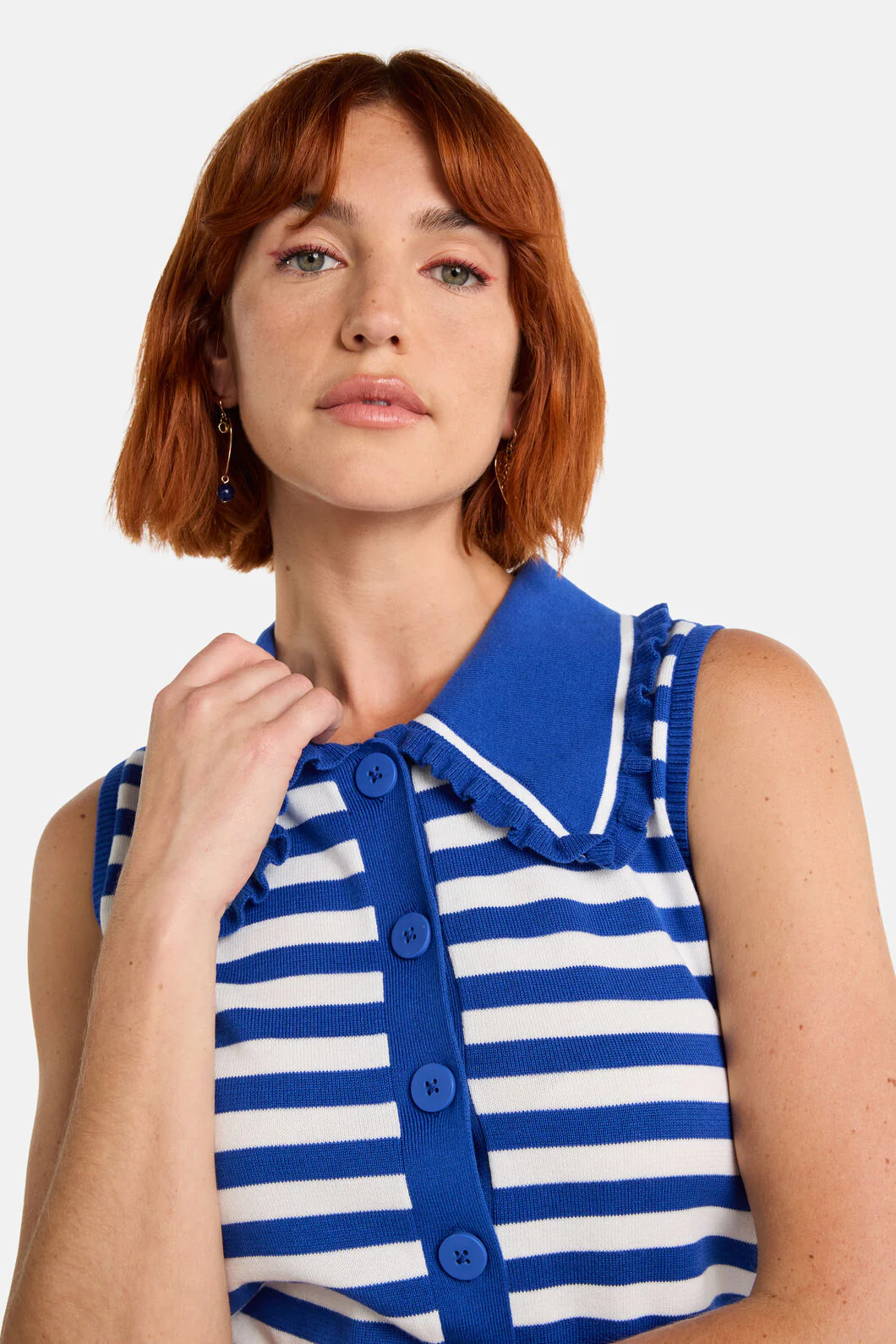 Sailor Collar Knit Top - Image 5