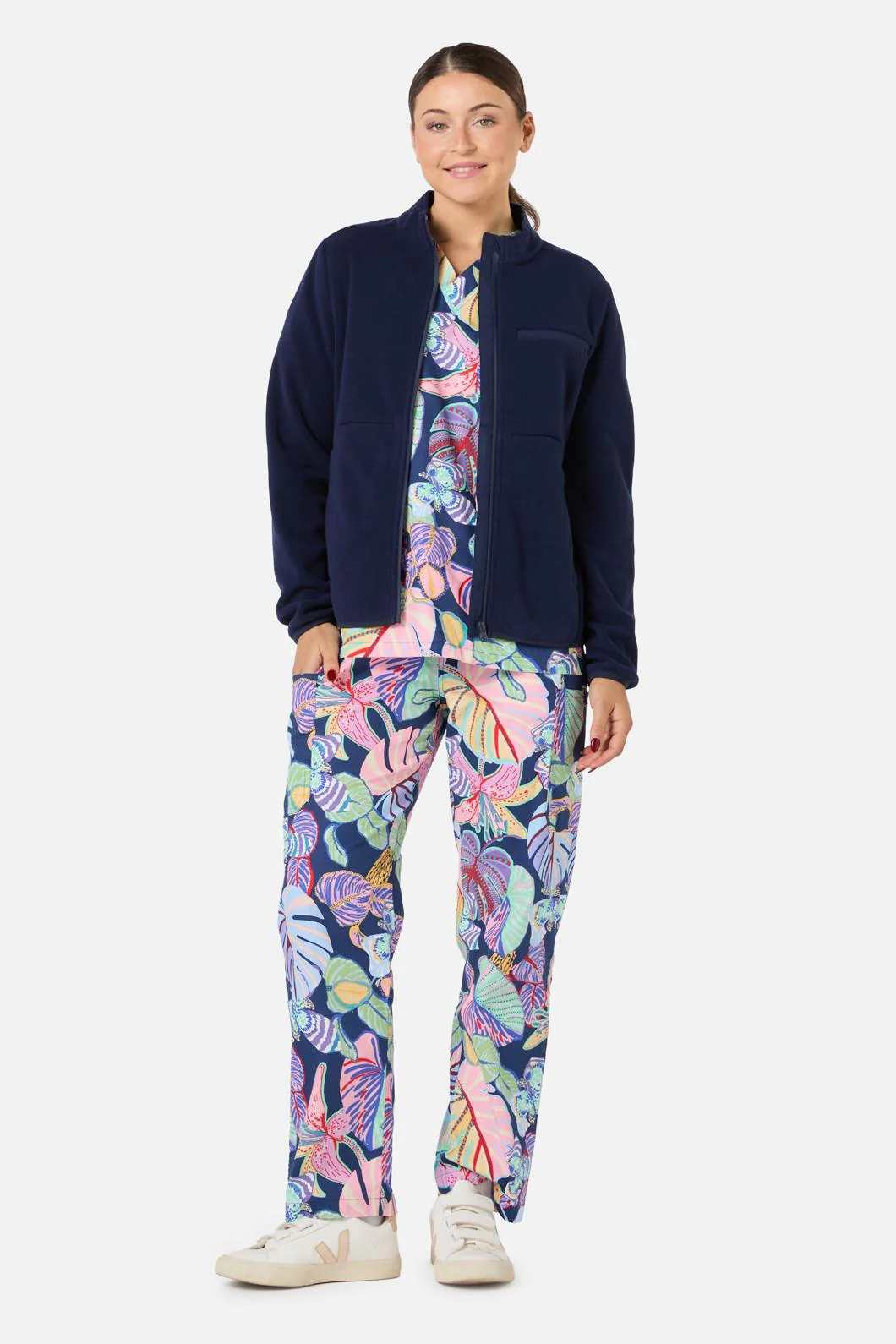 Scrubs Navy Micro Polar Fleece Jacket - Image 2