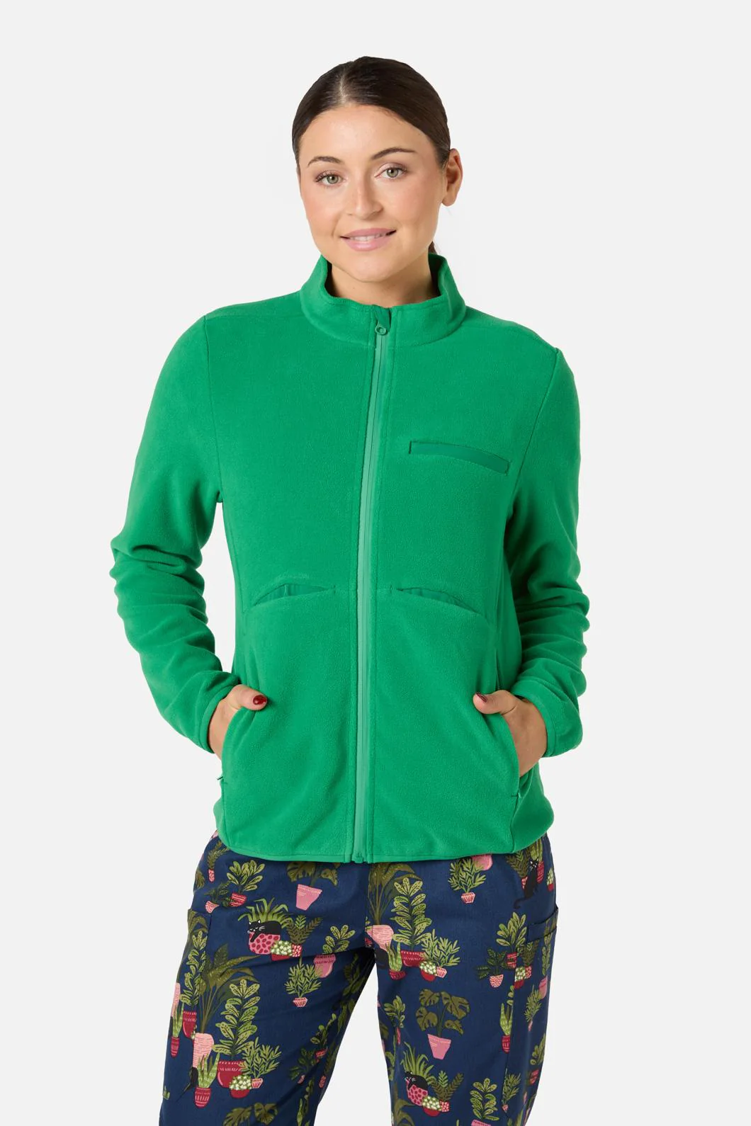 Scrubs Green Micro Polar Fleece Jacket - Image 3