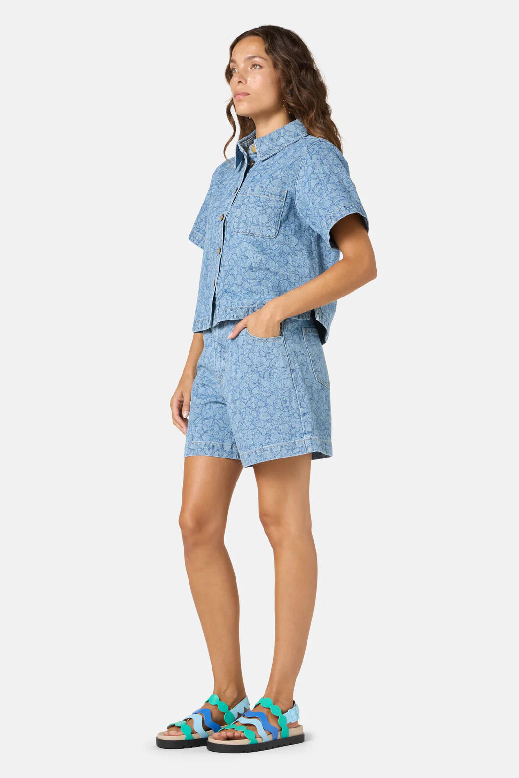 Sea Bubbles Denim Shirt - Image 3