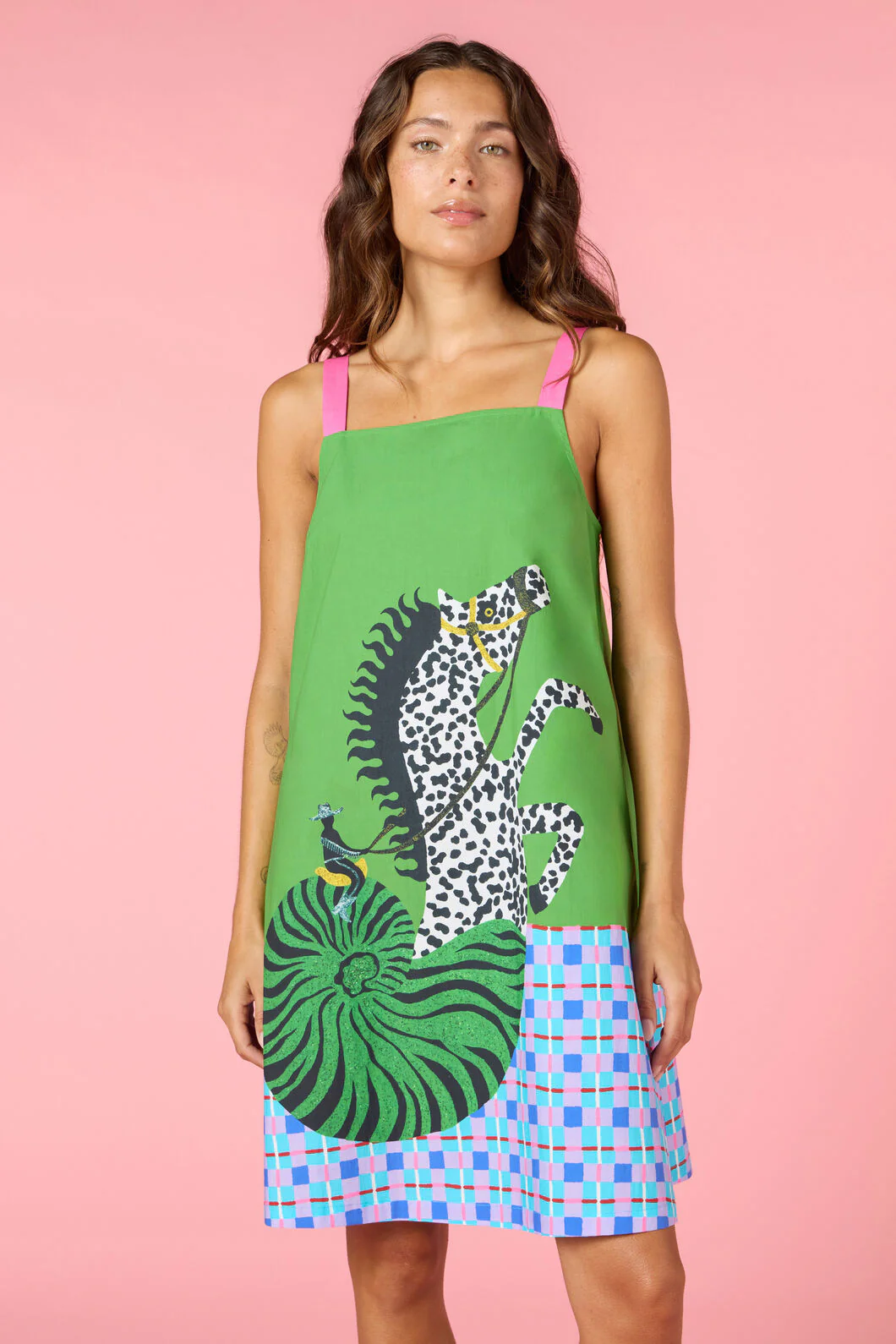 Seahorse Print Swing Dress - Image 2