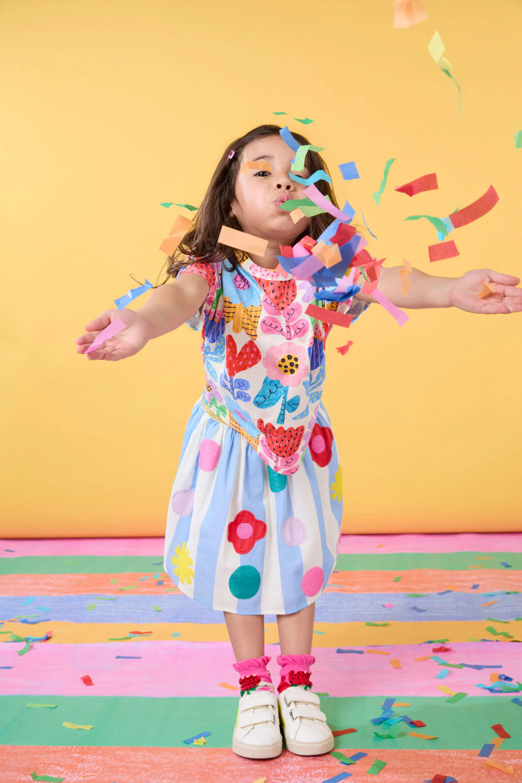 Sequin Stripe Kids Skirt - Image 3