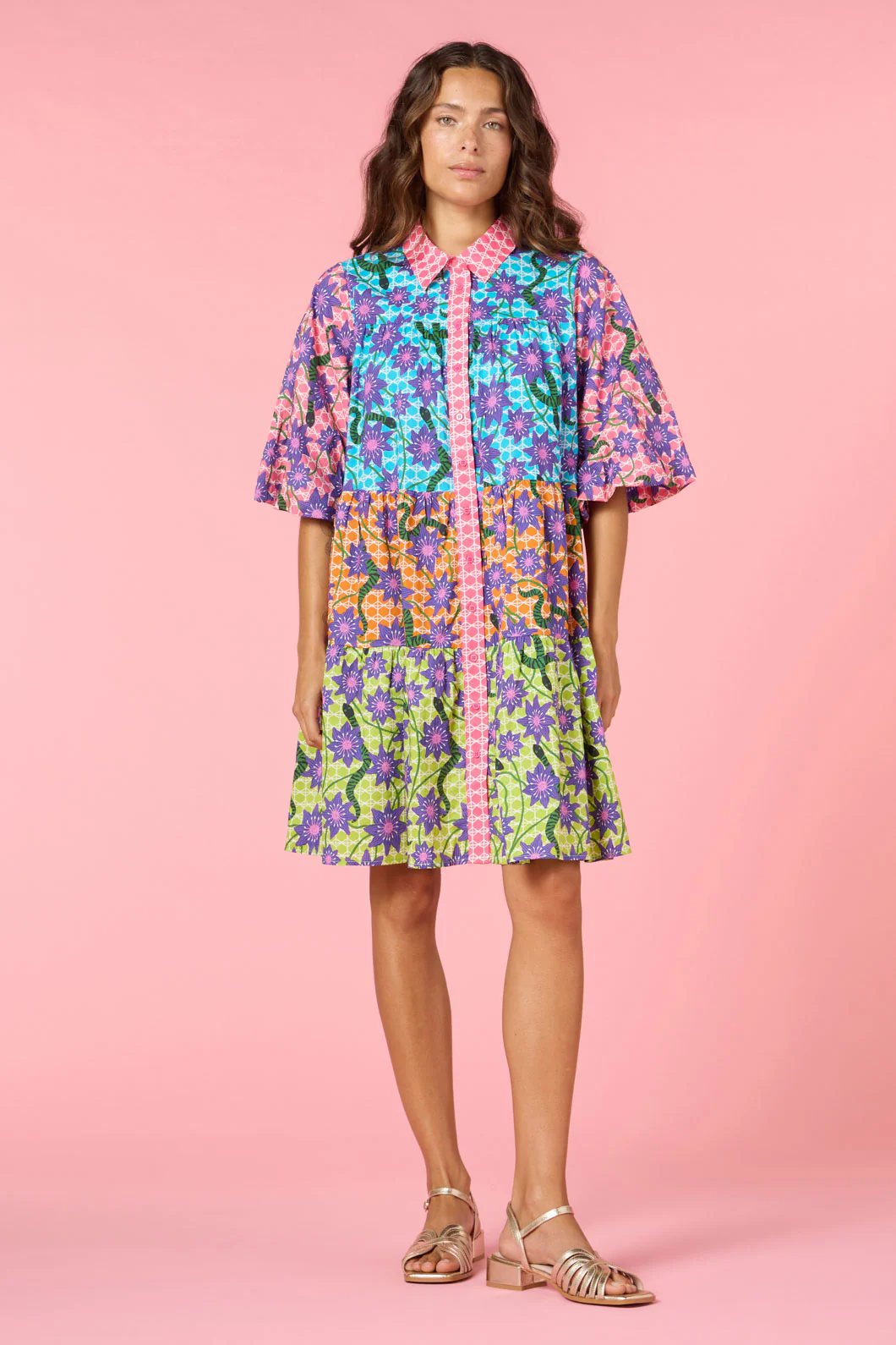 Serpent's Bloom Shirt Dress - Image 6