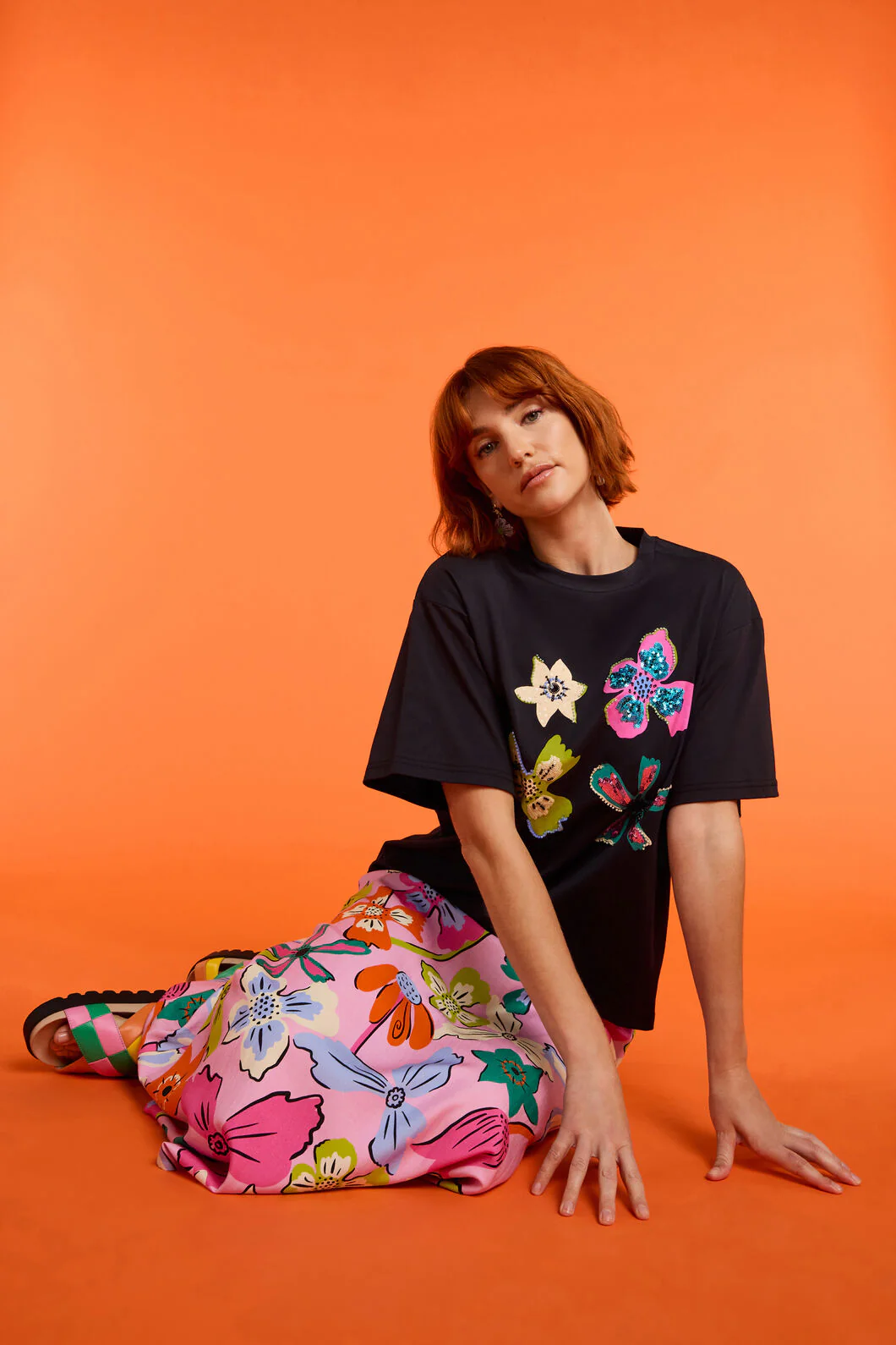 So Fetch Sequin Oversized Tee