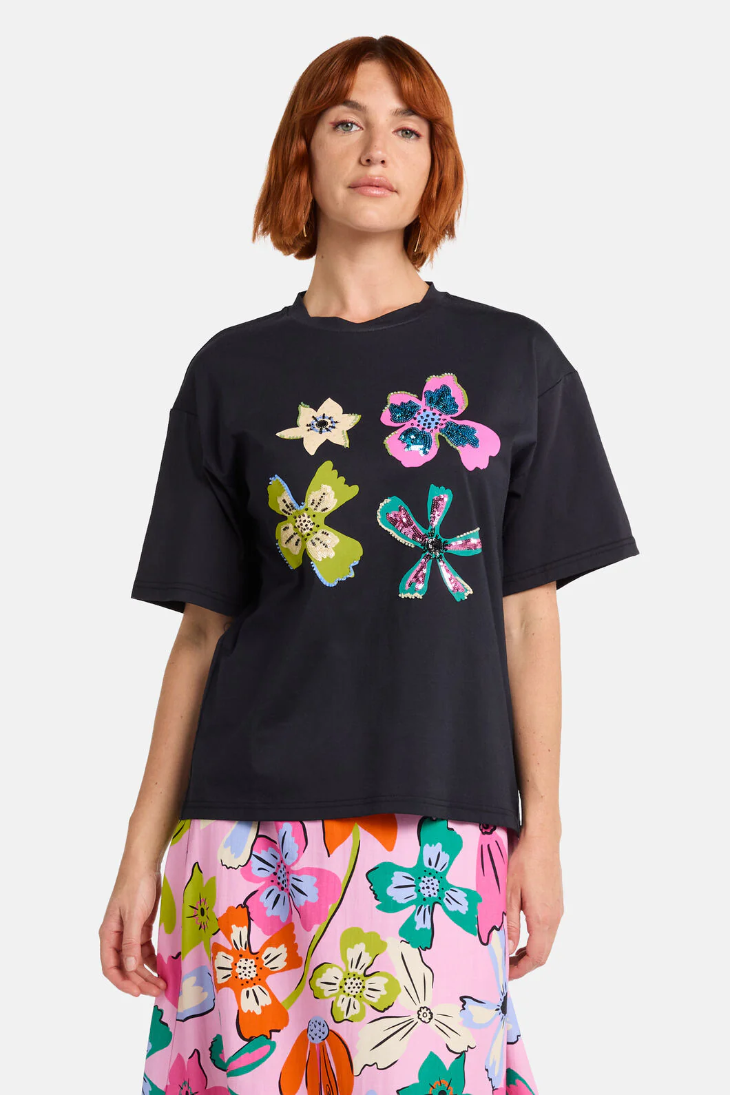 So Fetch Sequin Oversized Tee - Image 2