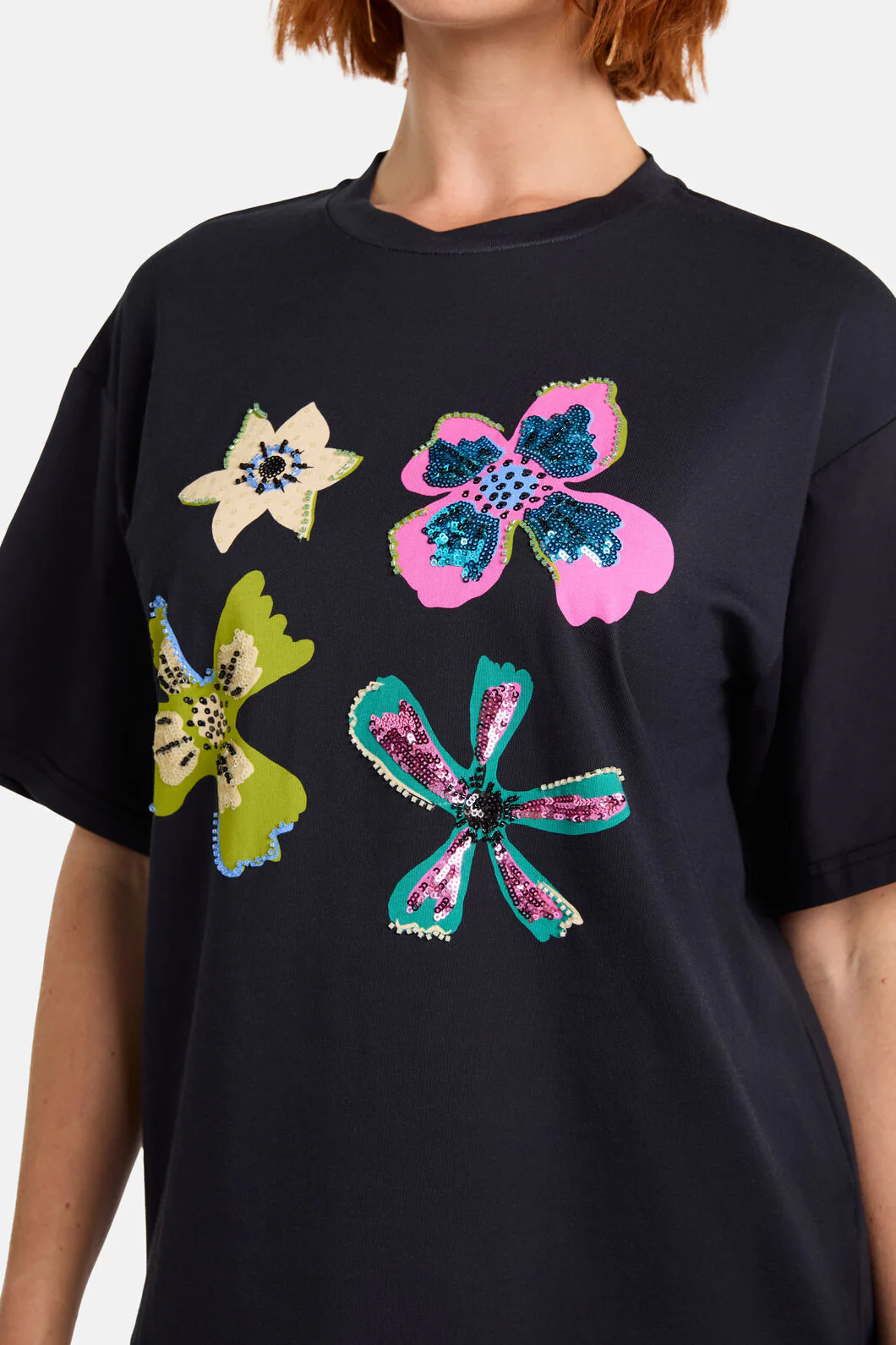 So Fetch Sequin Oversized Tee - Image 6