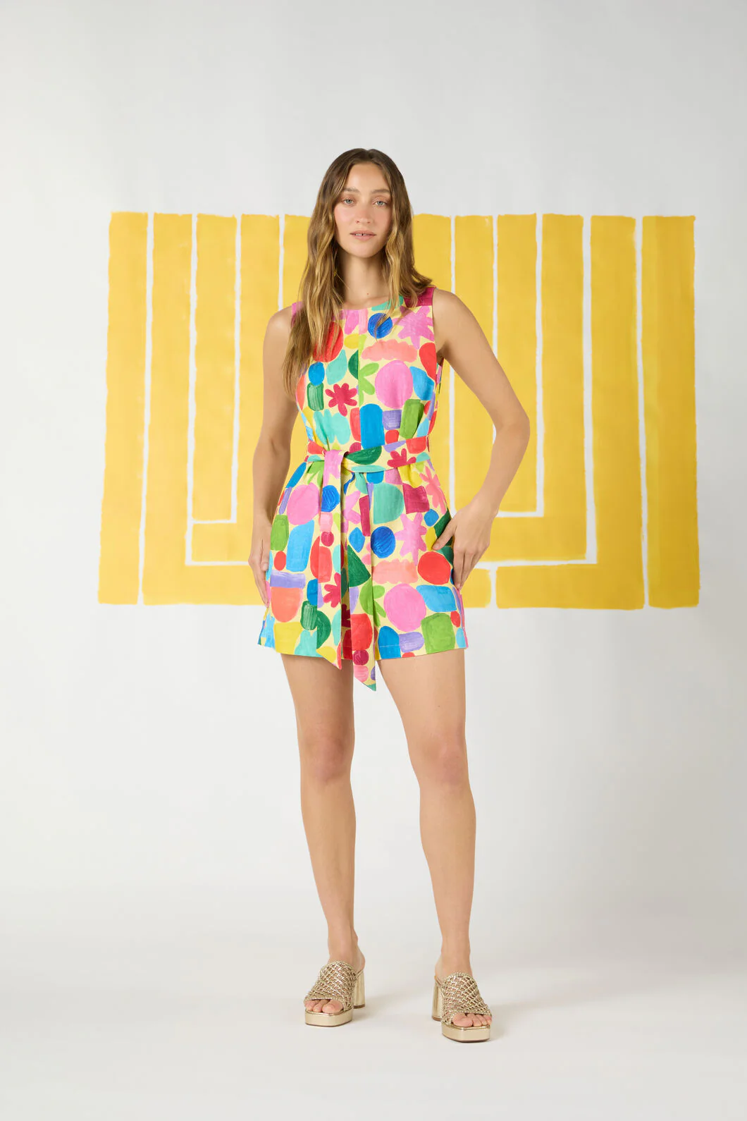 Stamp Your Feet Print Playsuit - Image 2