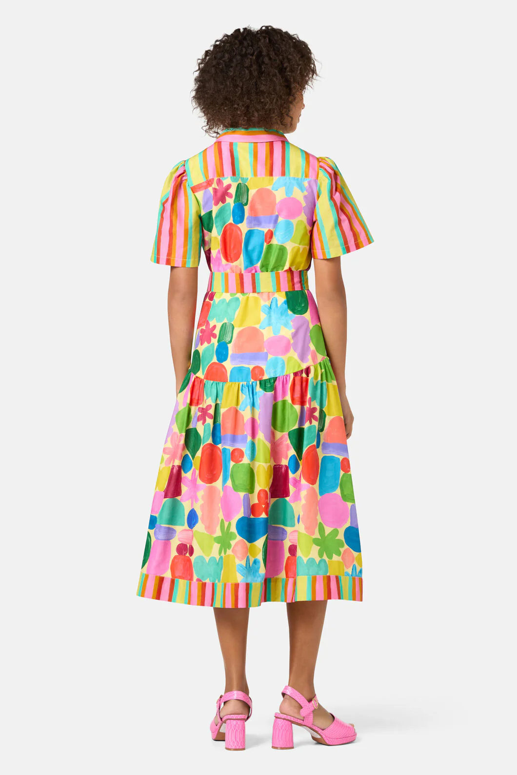 Stamp Your Feet Print Shirt Dress - Image 7