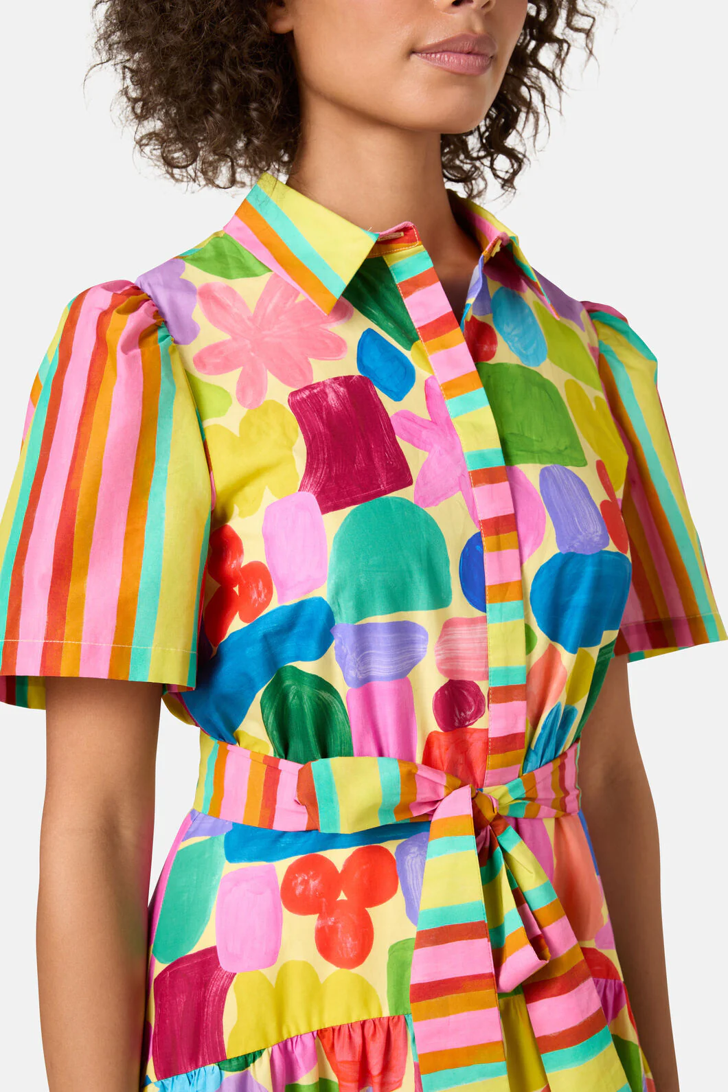 Stamp Your Feet Print Shirt Dress - Image 8