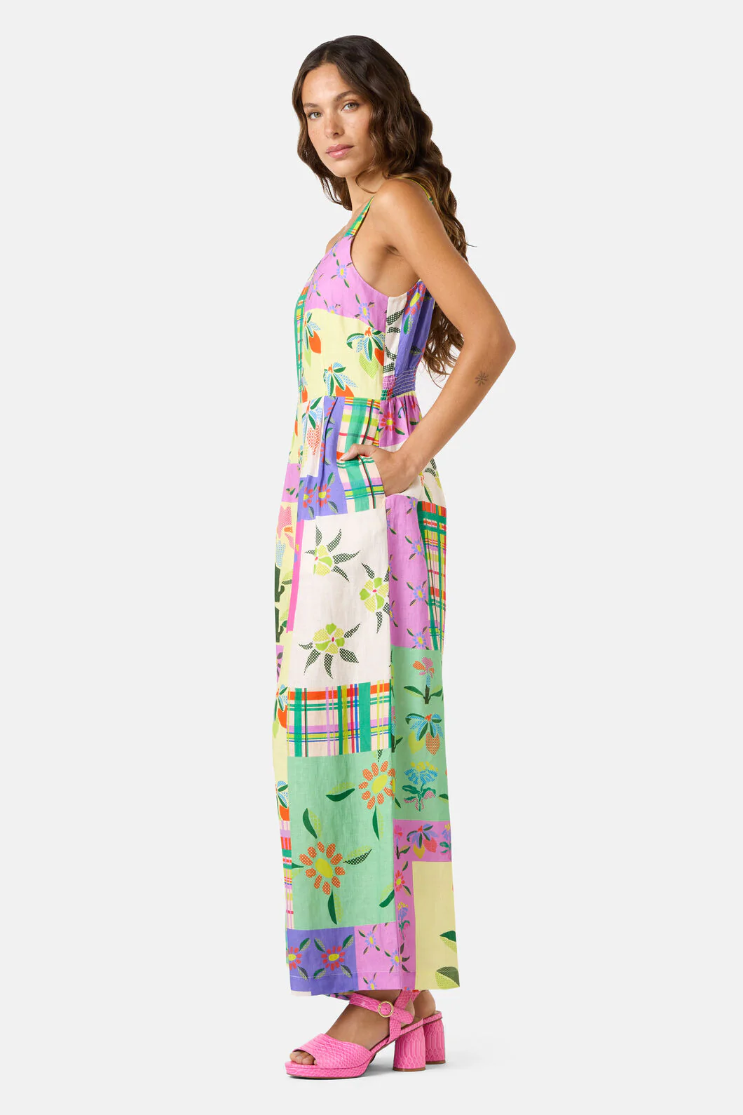 Stencil Garden Print Pantsuit - Image 3