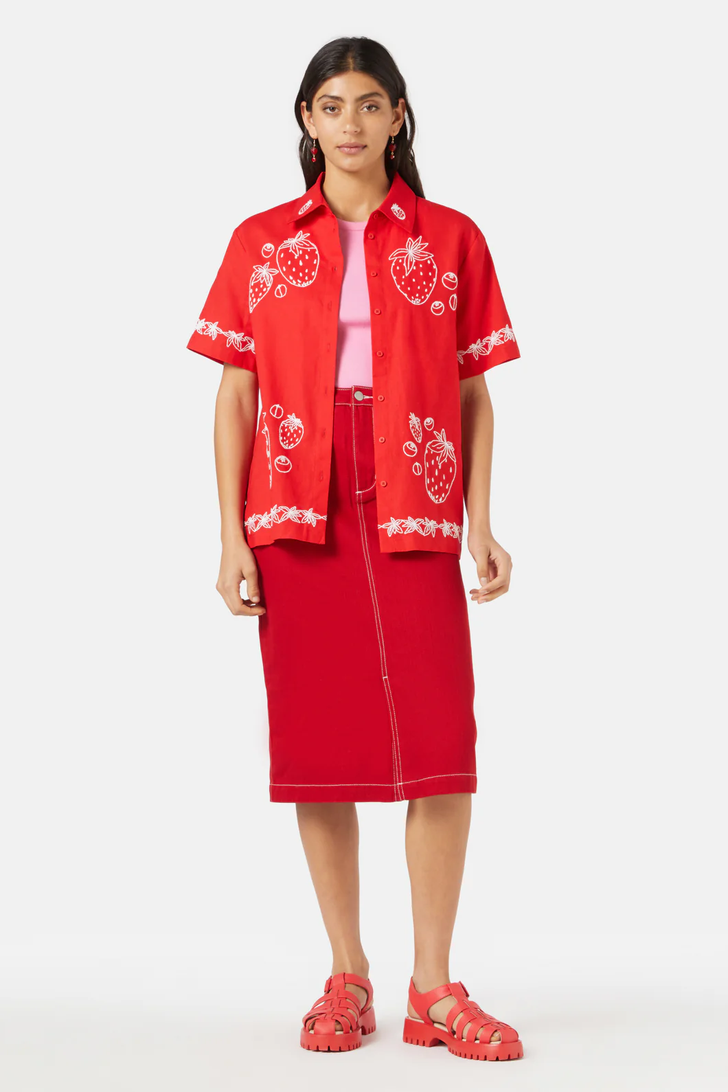 Strawberry Patch Emb Shirt - Image 2