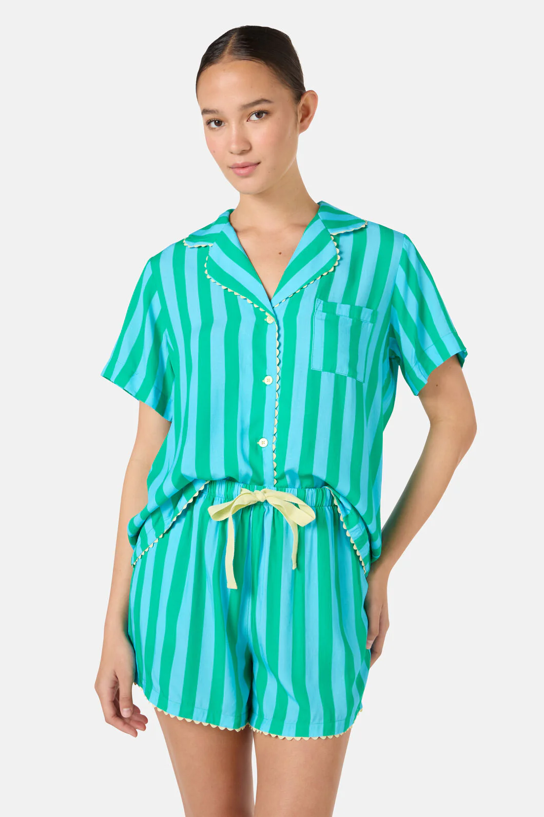 Stripe PJ Shorts Set - Image 5