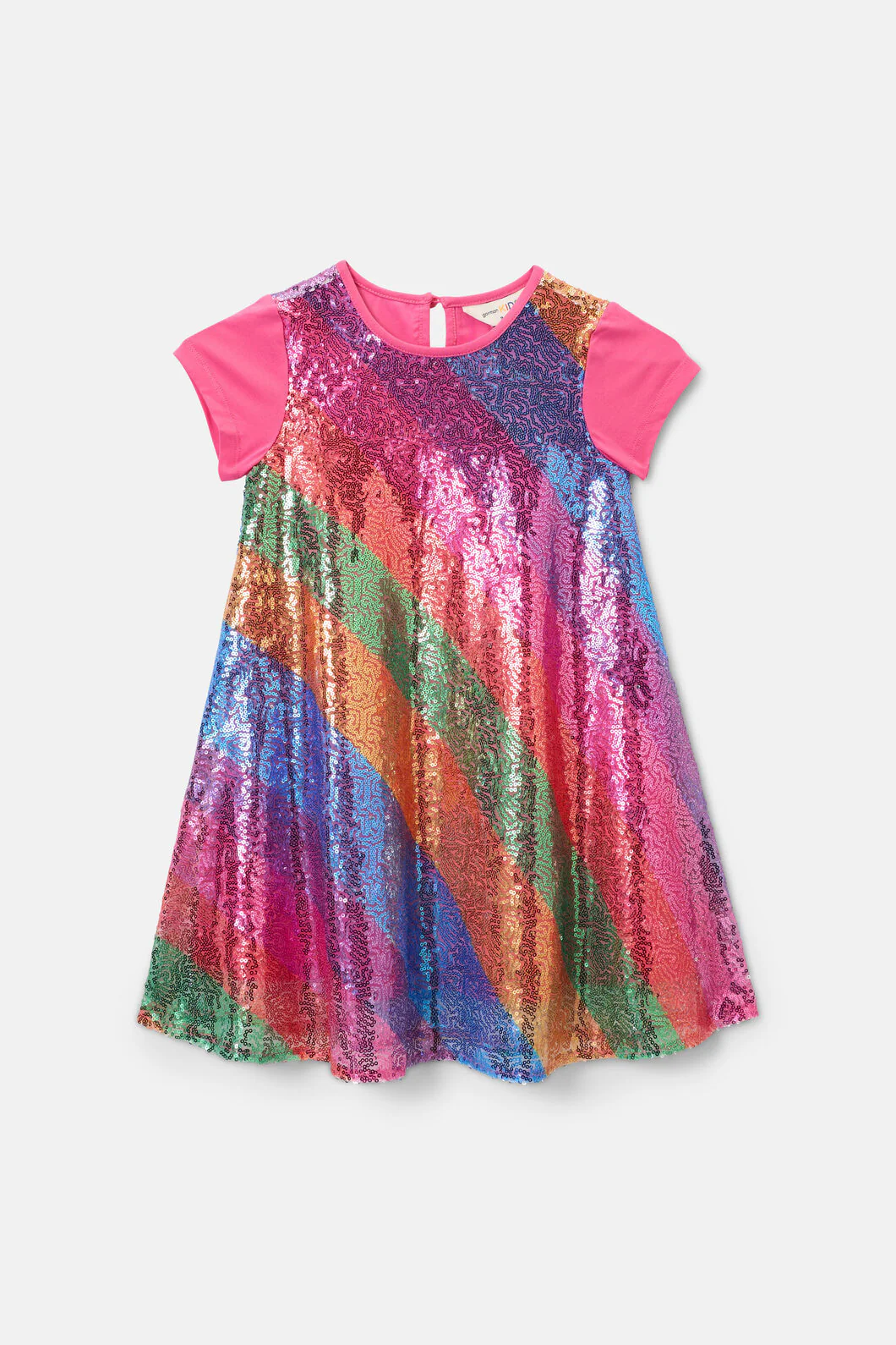 Stripe Sequin Kids Dress - Image 2