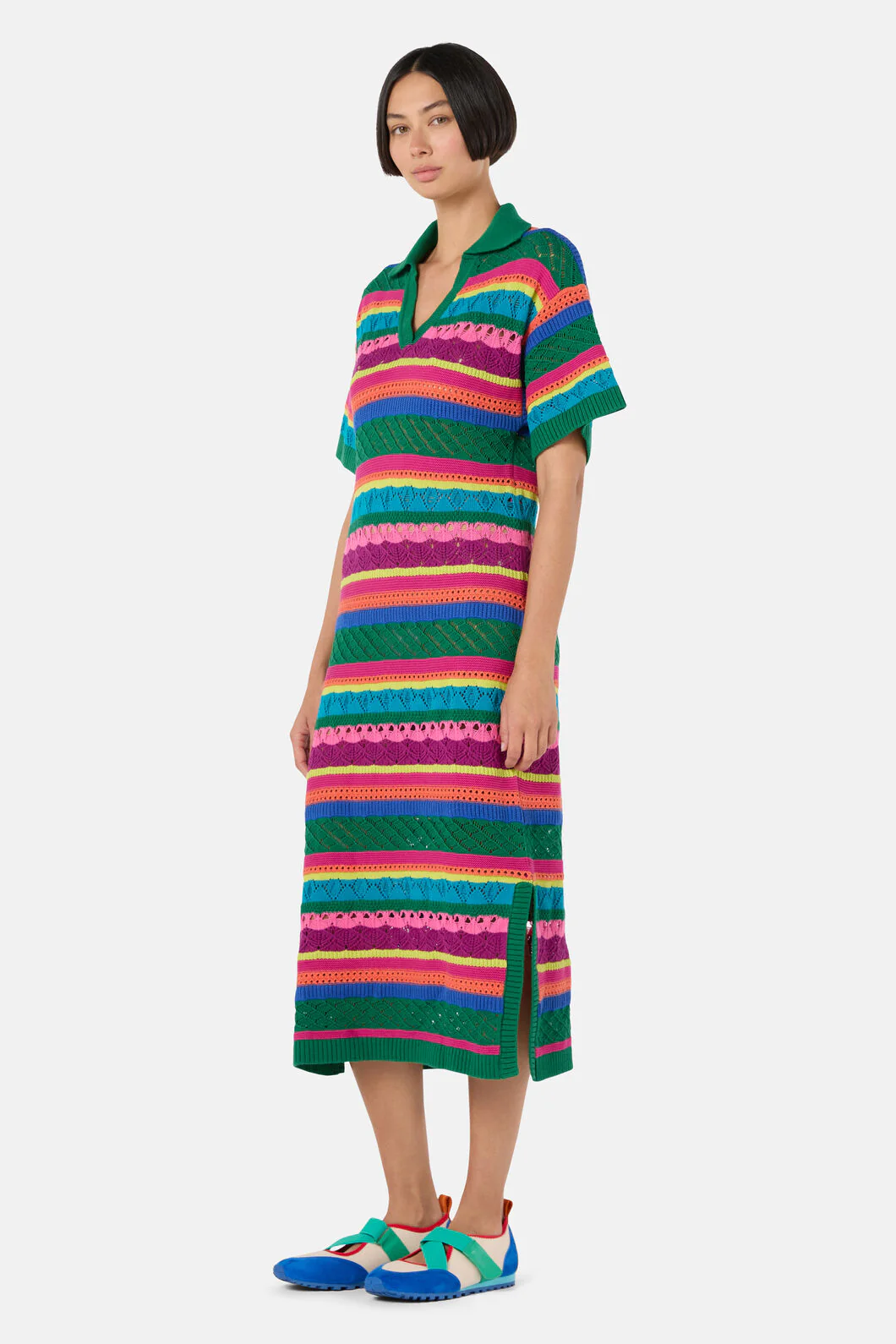 Stripetastic Cotton Knit Dress - Image 4