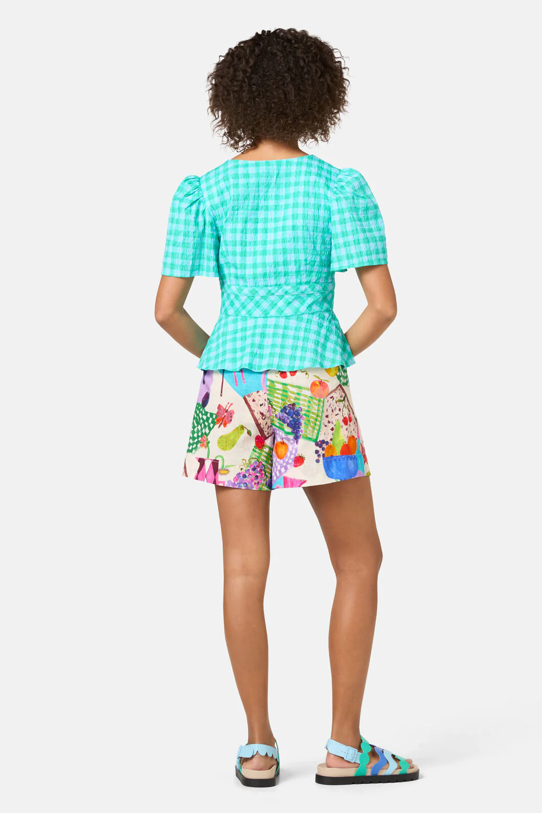 Sunny Cotton Check Top - Image 5