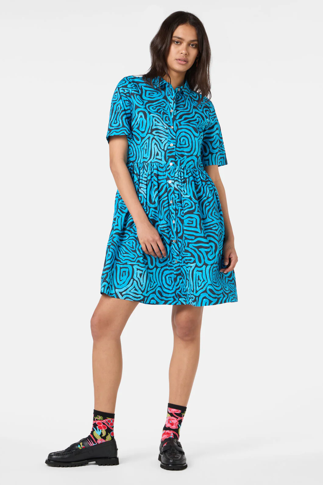 Swirl Harvest Shirt Dress - Image 2
