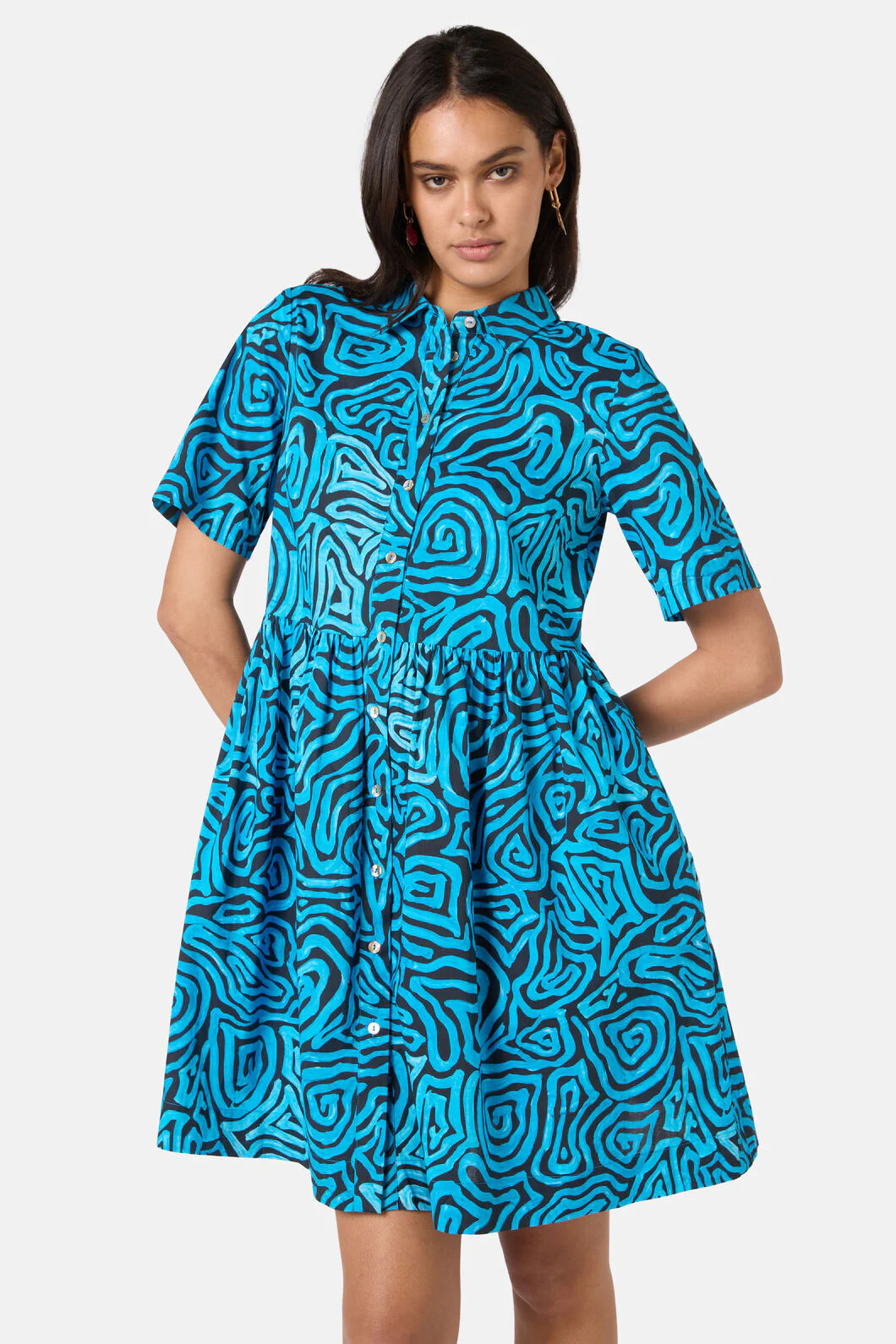 Swirl Harvest Shirt Dress - Image 3
