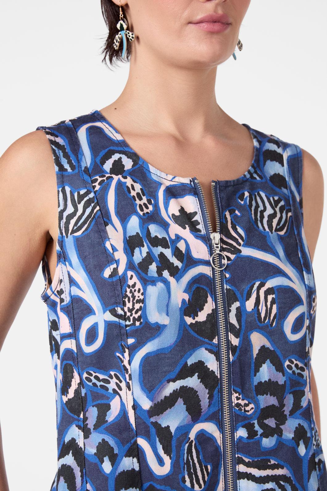 The Vines Denim Dress - Image 6