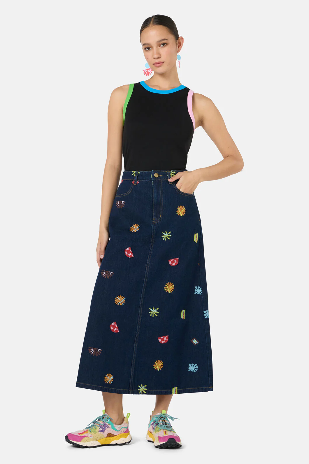 Tropic Pop Denim Skirt - Image 2