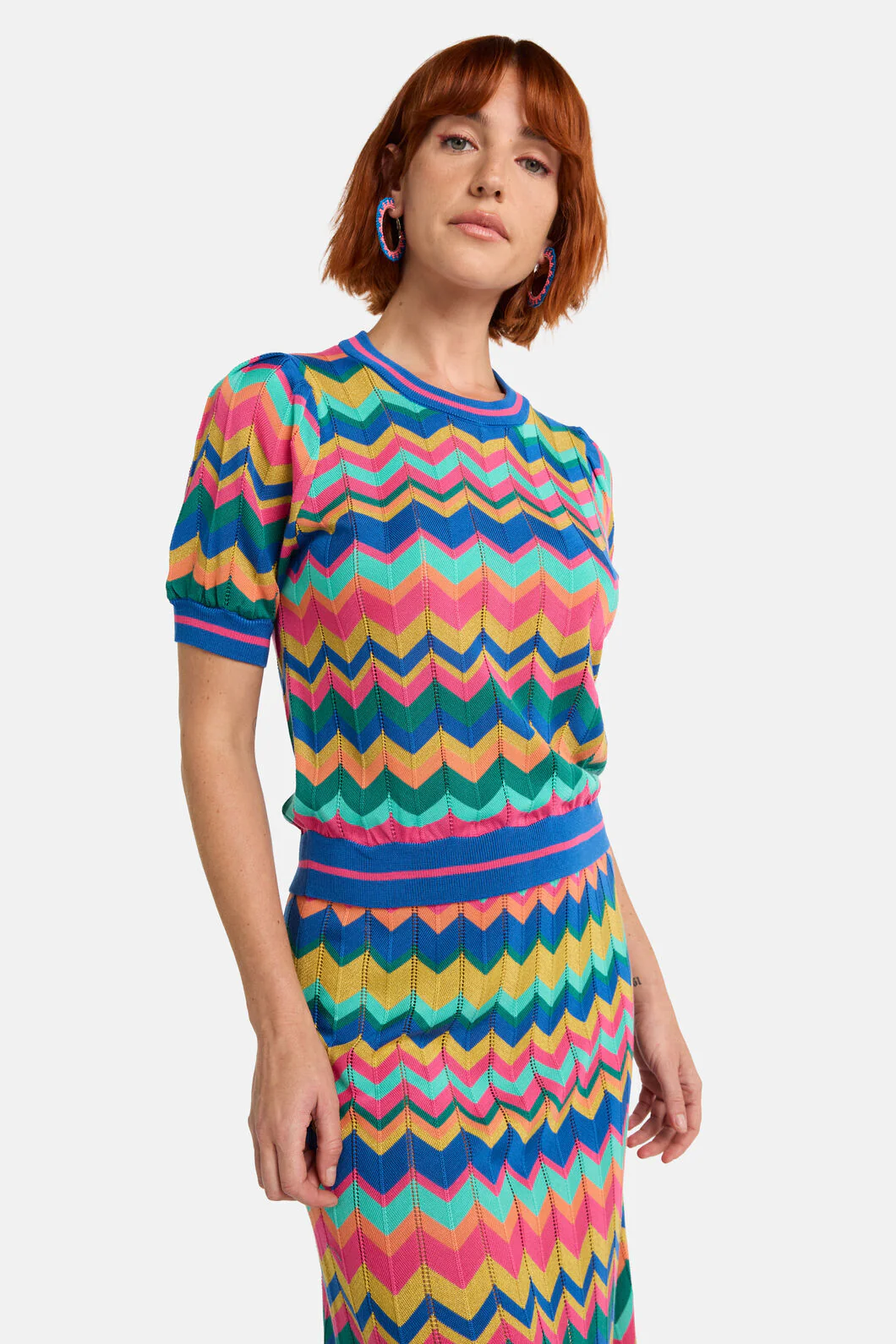 Tropic Zigzag Knit Top - Image 2