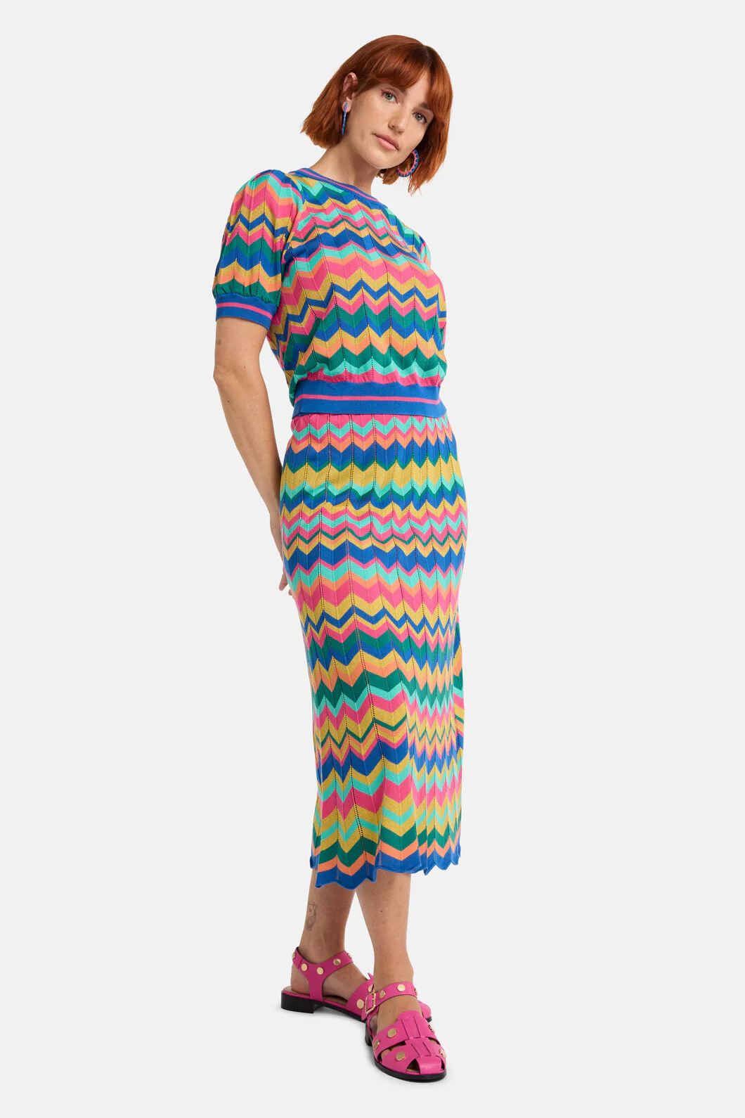 Tropic Zigzag Knit Top - Image 4