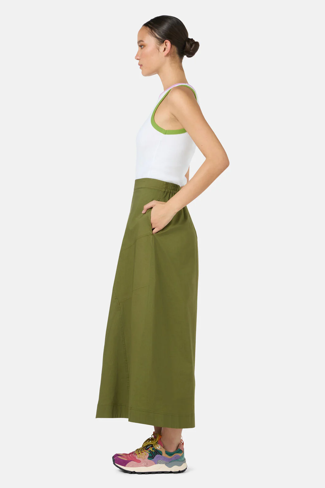 Whitney Gore Midi Skirt - Image 2