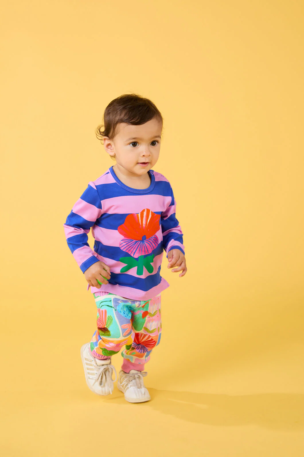 Wild Flower Stripe Baby Tee - Image 2