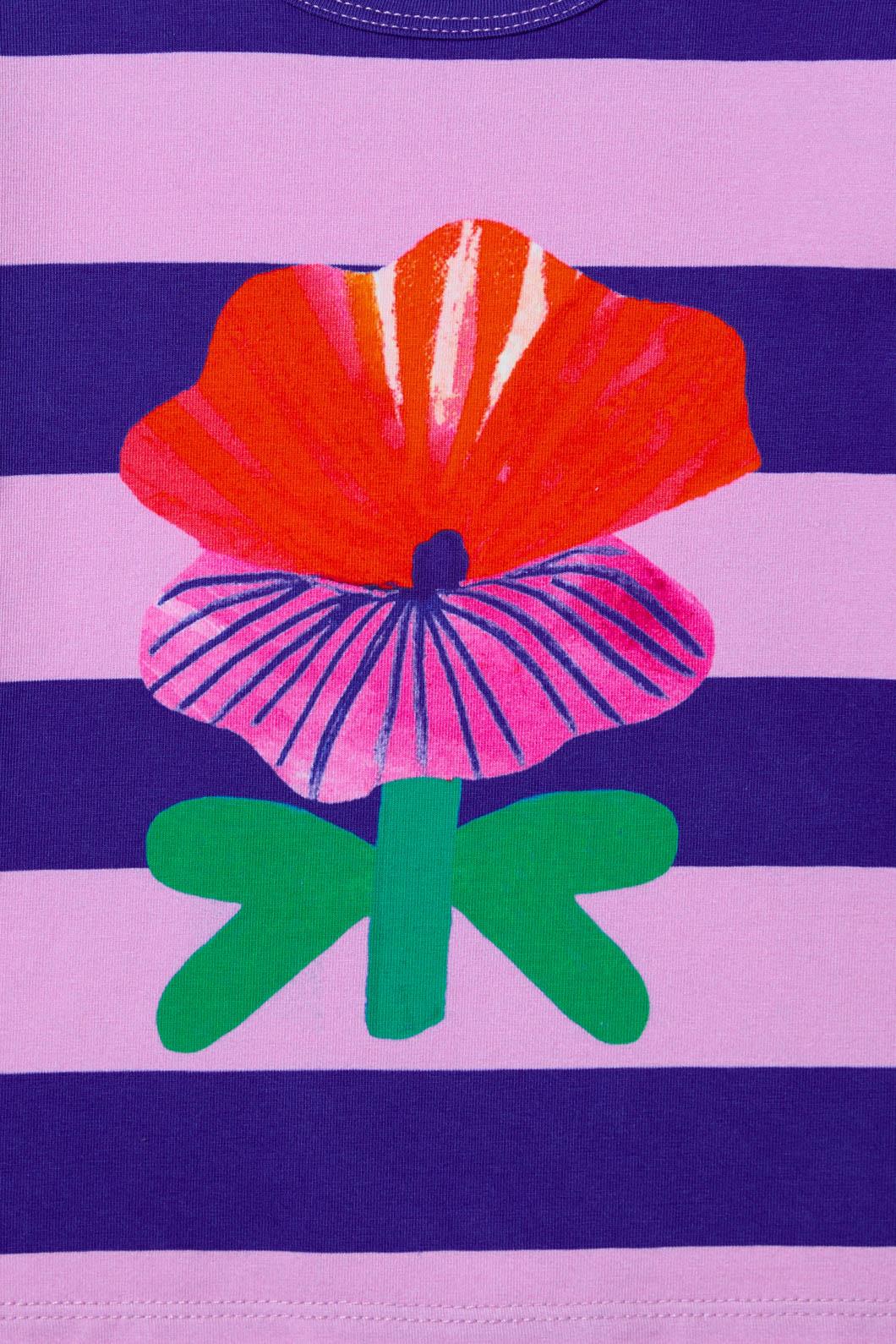 Wild Flower Stripe Baby Tee - Image 4