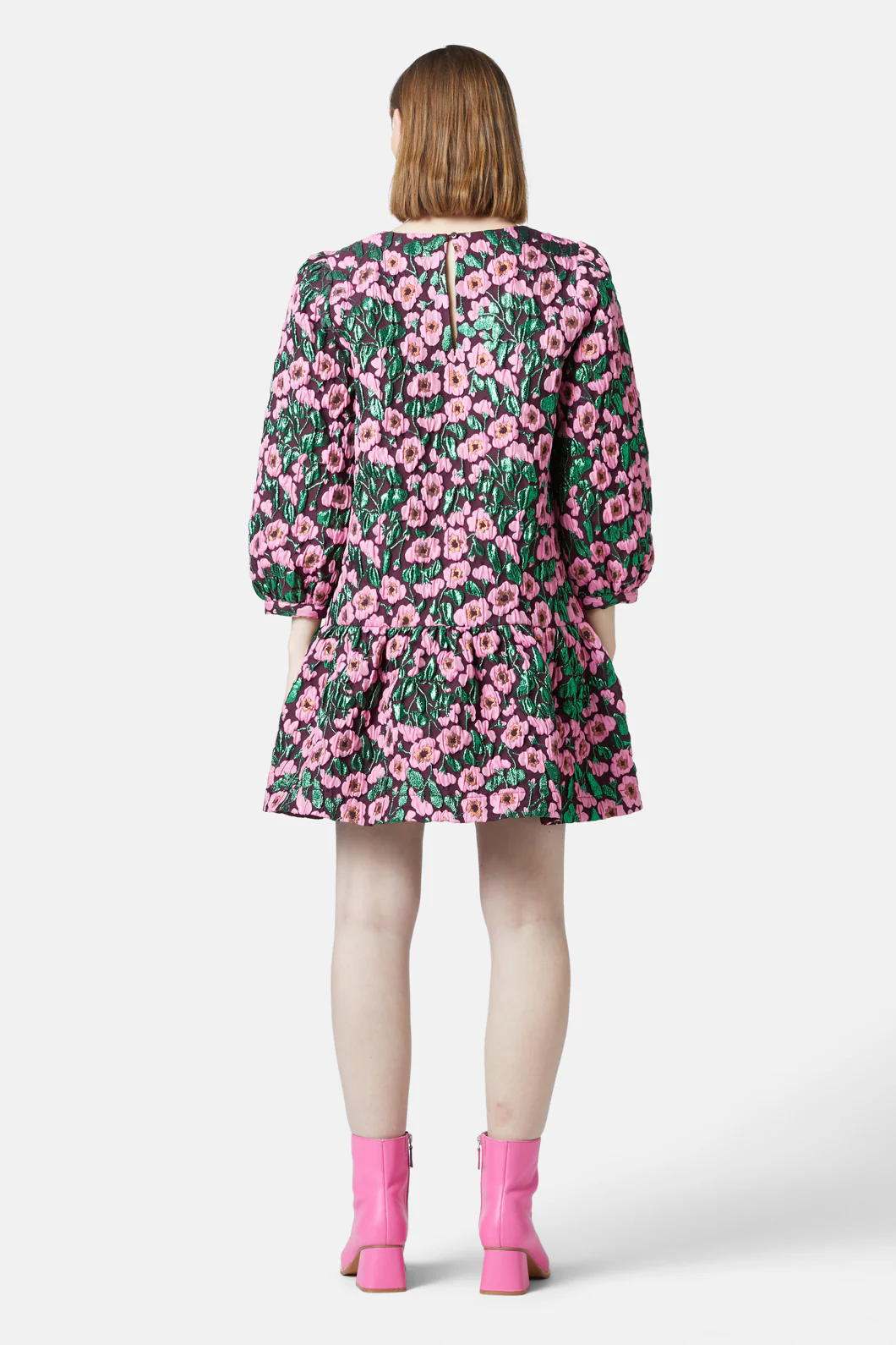 Wild Roses Jacquard Dress - Image 5