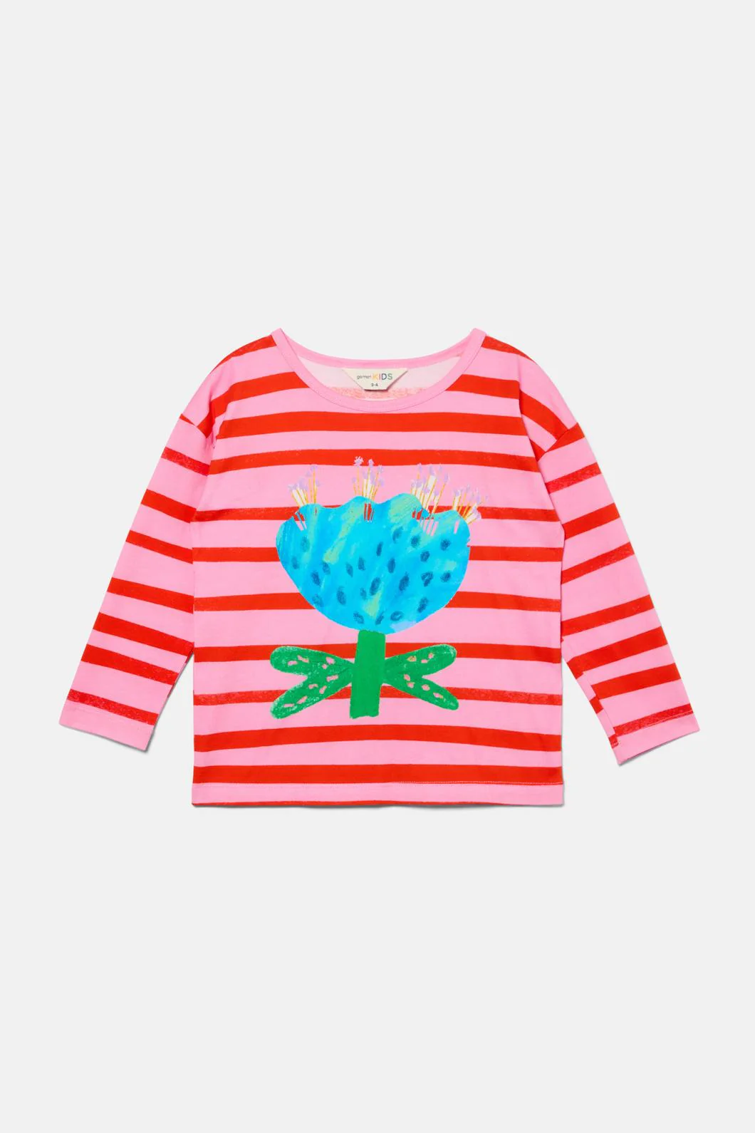 Wildflower Stripe Kids LS Tee - Image 2
