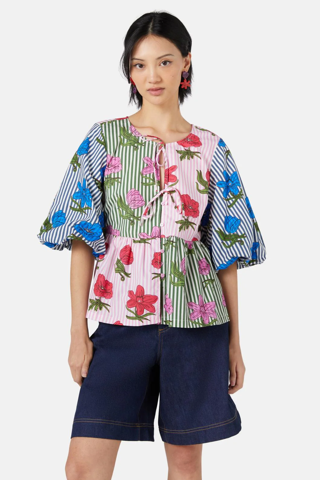 Woodblock Flora Top - Image 2