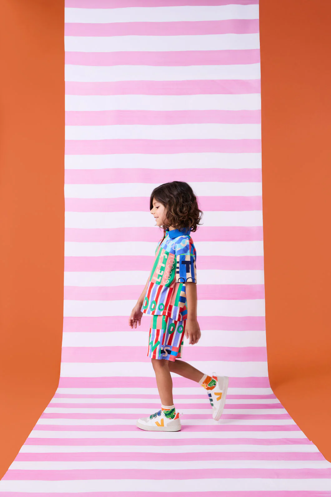 Woohoo Stripe Kids Polo Top - Image 2