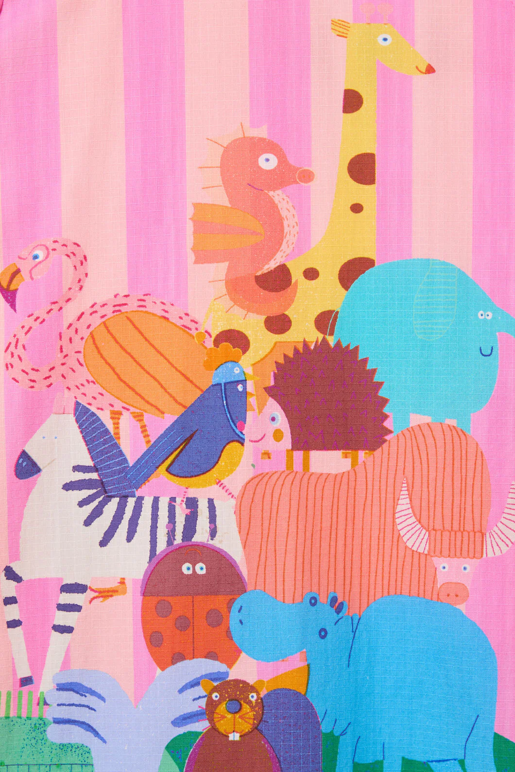 Zoo Stripe Kids Dress - Image 5